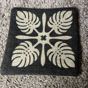 Soha Living Hawaiian Decor Monstera Fabric Coasters Set of 2